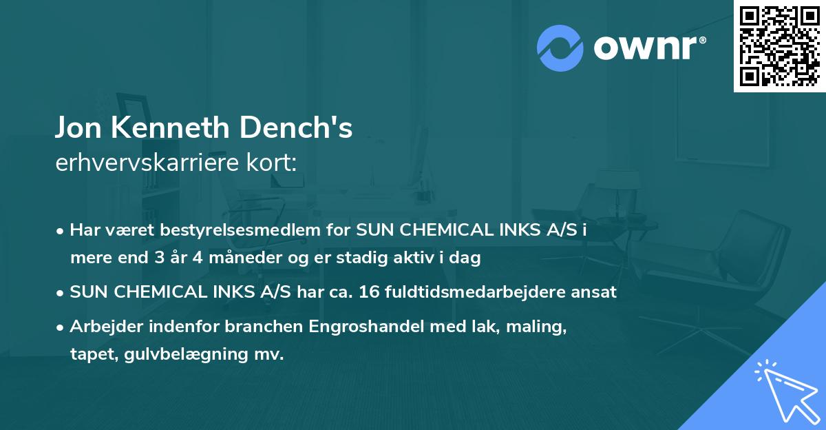 Jon Kenneth Dench's erhvervskarriere kort