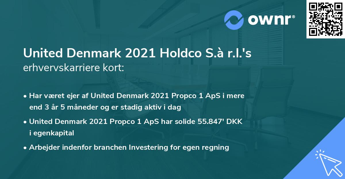 United Denmark 2021 Holdco S.à r.l.'s erhvervskarriere kort