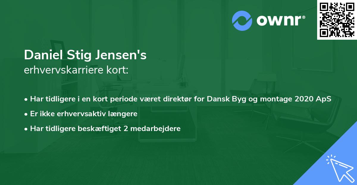 Daniel Stig Jensen's erhvervskarriere kort