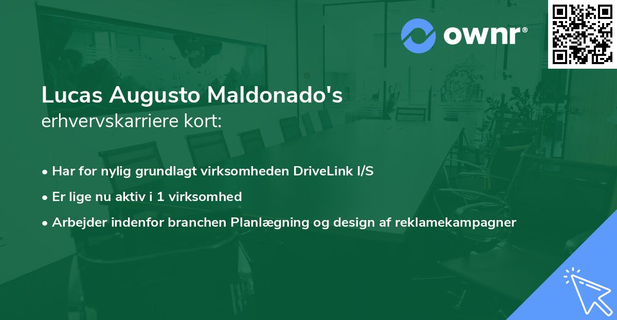 Lucas Augusto Maldonado's erhvervskarriere kort