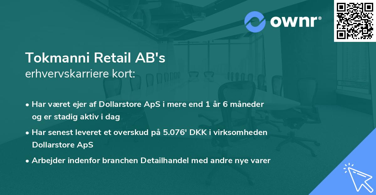 Tokmanni Retail AB's erhvervskarriere kort