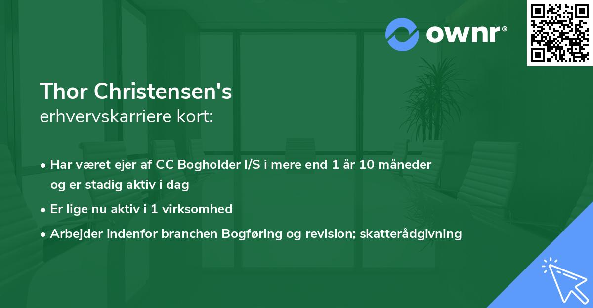 Thor Christensen's erhvervskarriere kort