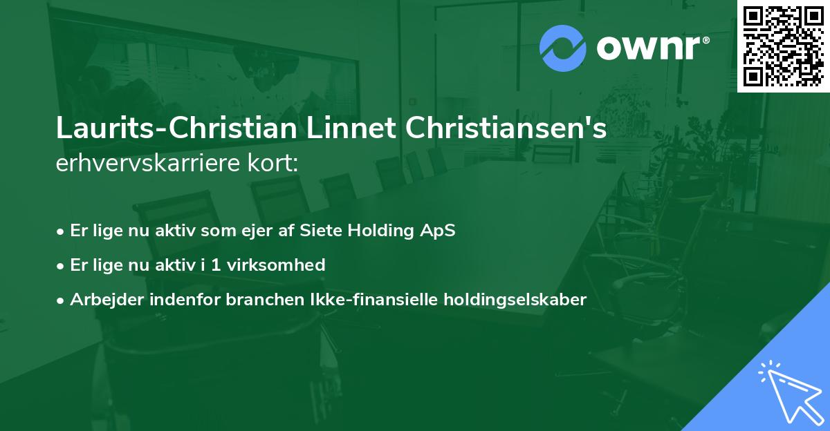 Laurits-Christian Linnet Christiansen's erhvervskarriere kort