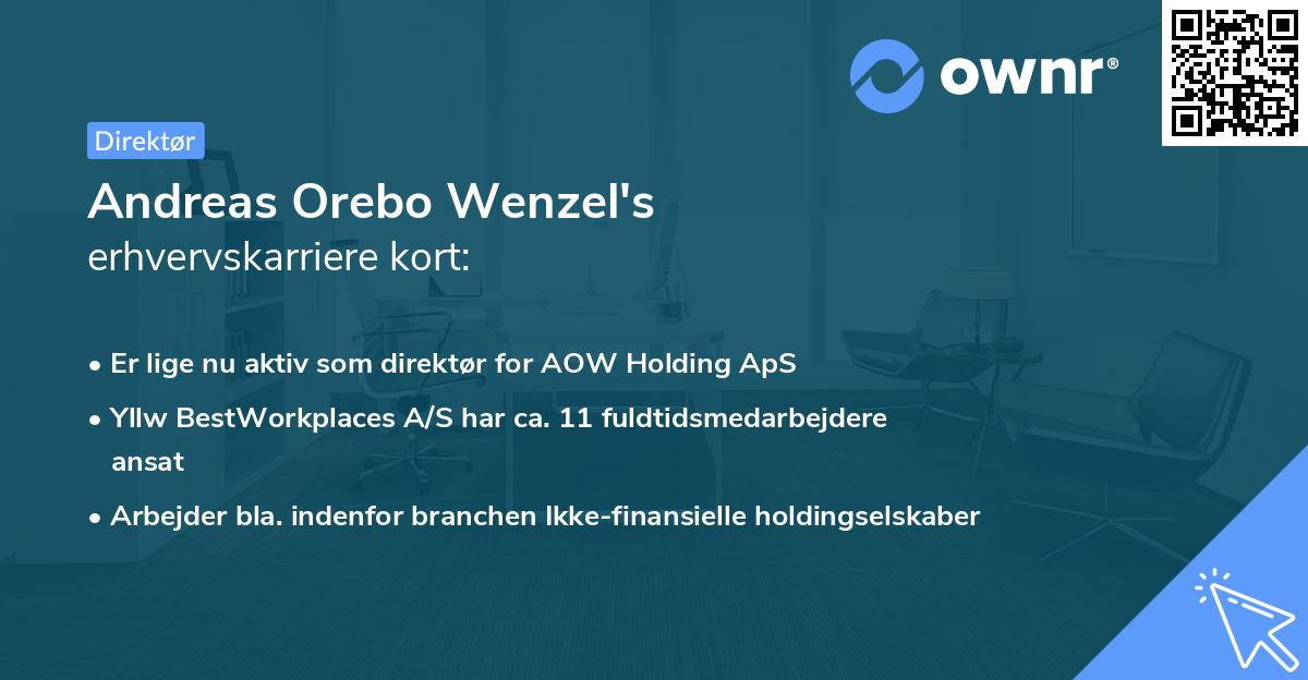 Andreas Orebo Wenzel's erhvervskarriere kort