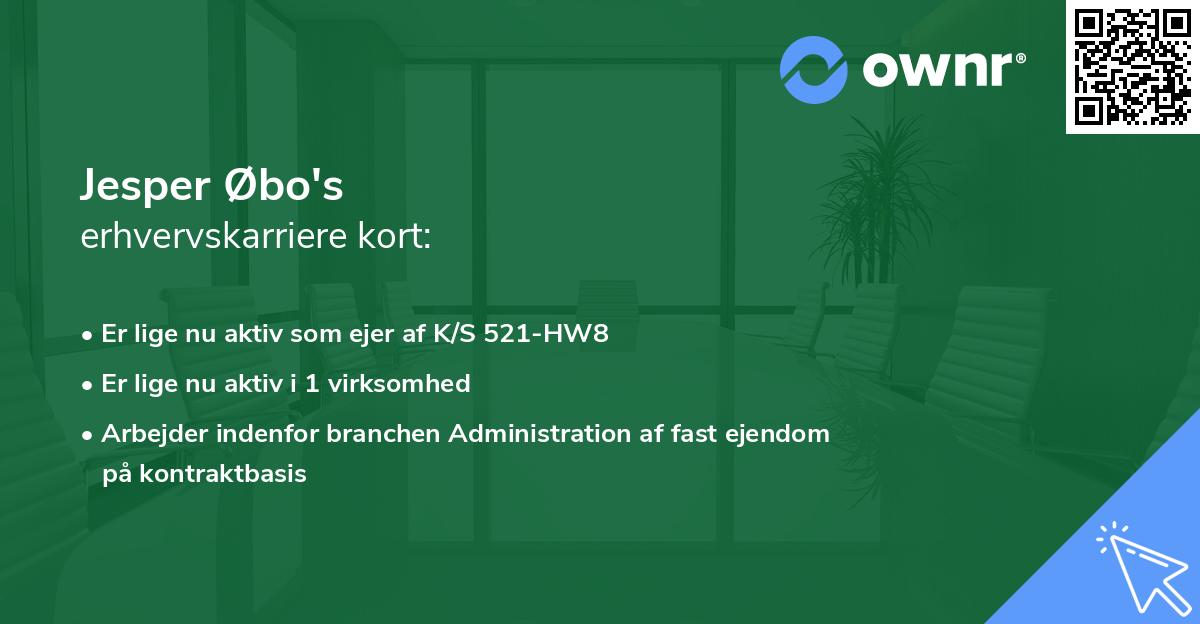 Jesper Øbo's erhvervskarriere kort