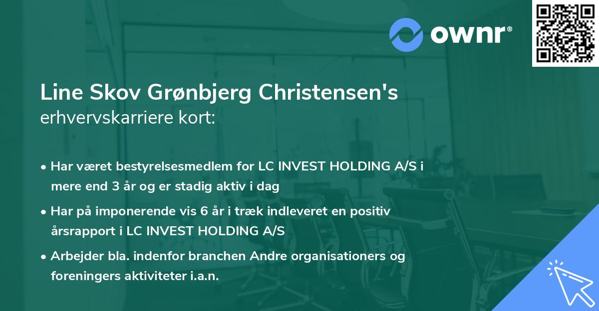 Line Skov Grønbjerg Christensen's erhvervskarriere kort