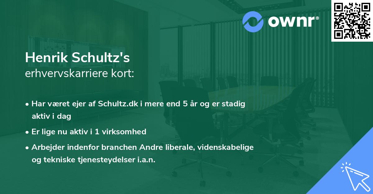 Henrik Schultz's erhvervskarriere kort