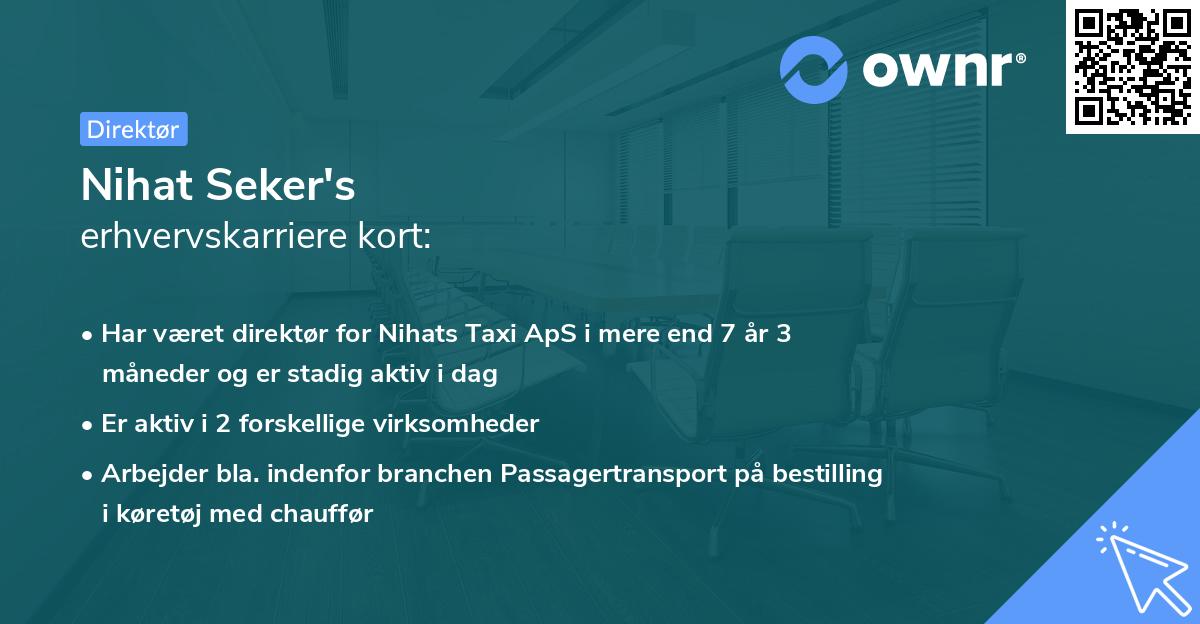Nihat Seker's erhvervskarriere kort
