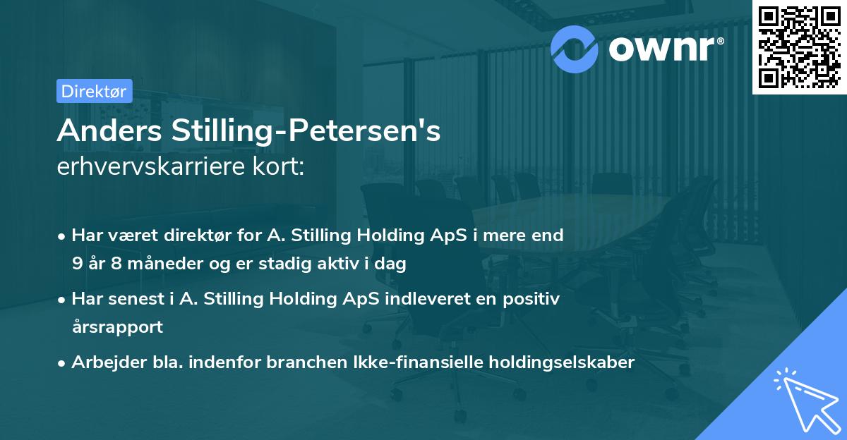 Anders Stilling-Petersen's erhvervskarriere kort