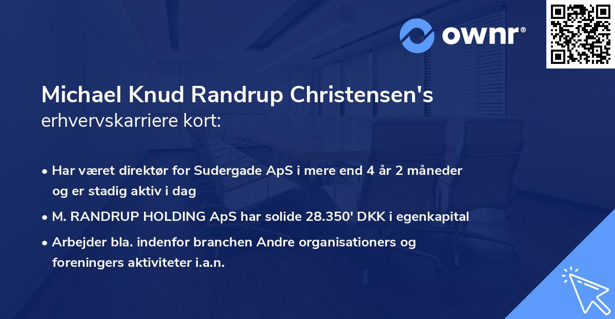Michael Knud Randrup Christensen's erhvervskarriere kort