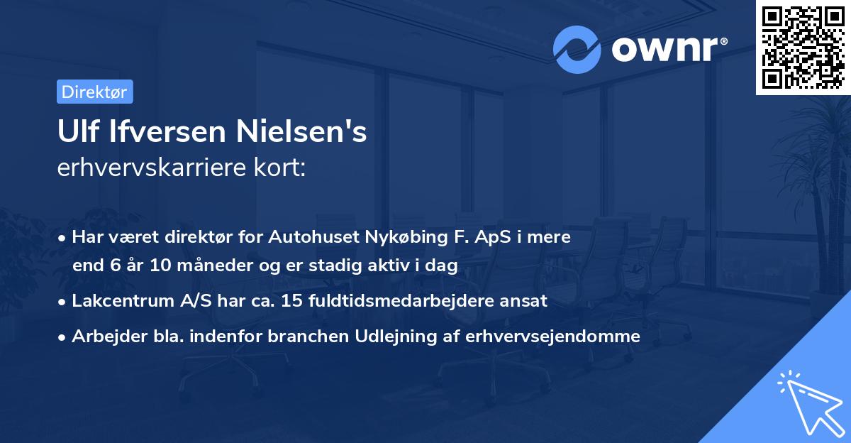 Ulf Ifversen Nielsen's erhvervskarriere kort