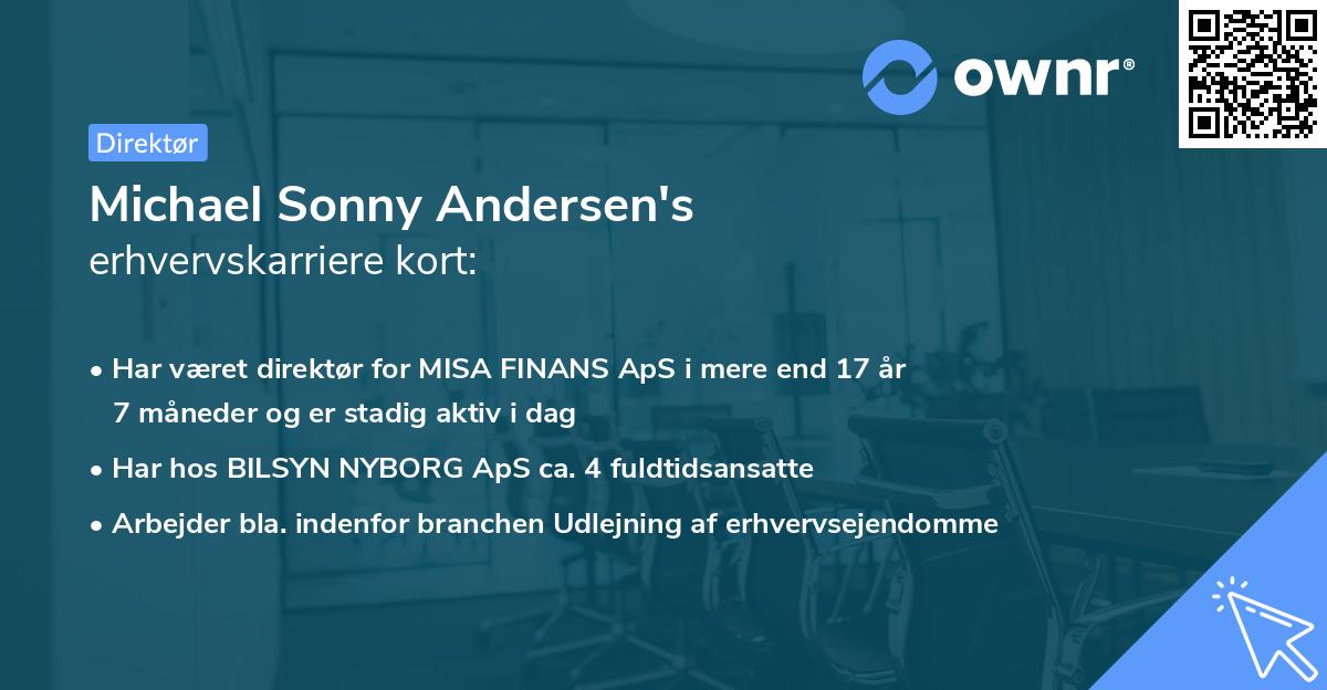 Michael Sonny Andersen's erhvervskarriere kort