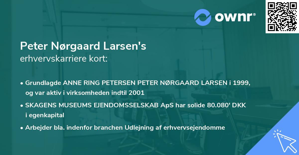 Peter Nørgaard Larsen's erhvervskarriere kort