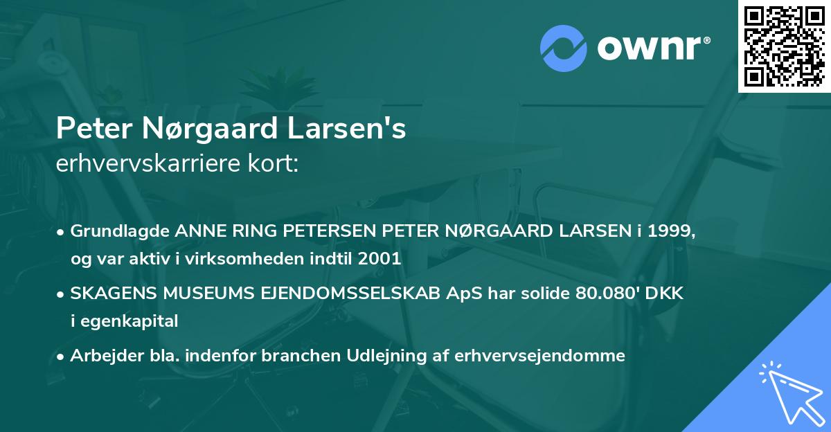 Peter Nørgaard Larsen's erhvervskarriere kort