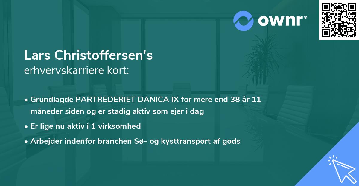 Lars Christoffersen's erhvervskarriere kort
