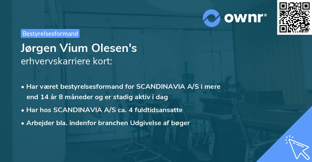 Jørgen Vium Olesen's erhvervskarriere kort