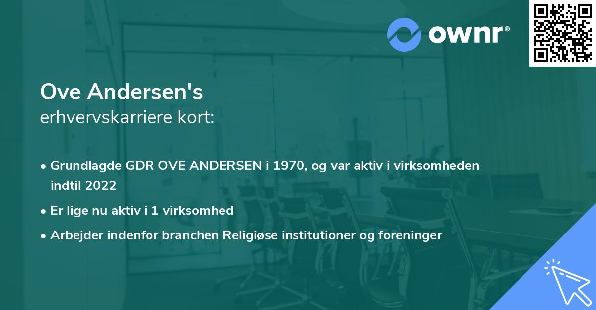 Ove Andersen's erhvervskarriere kort