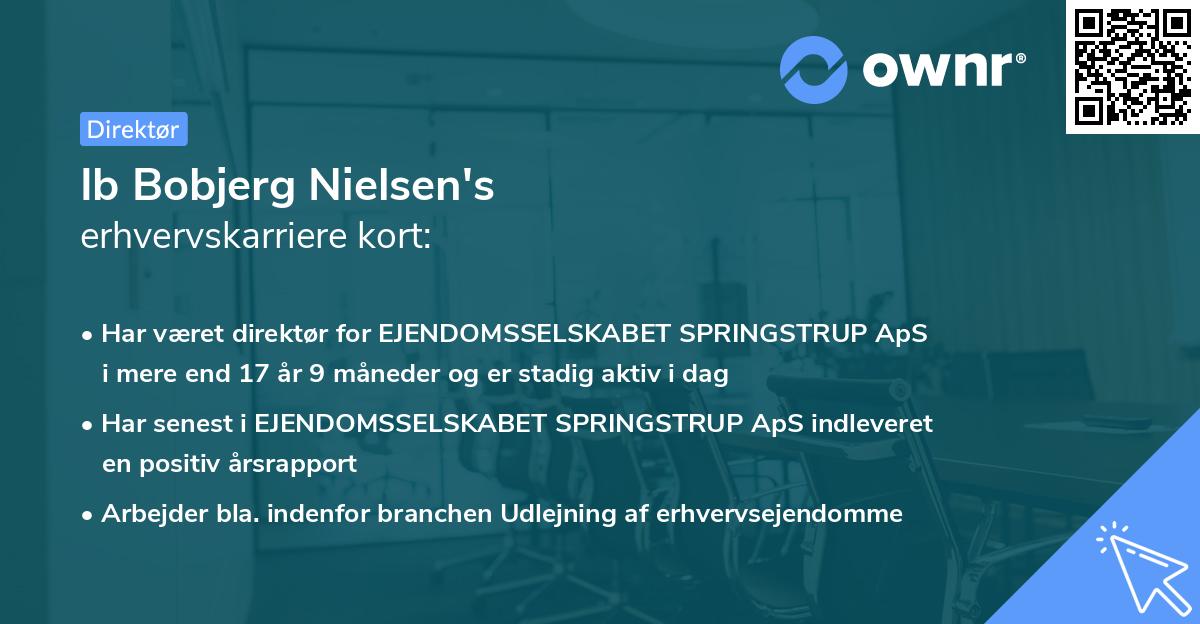 Ib Bobjerg Nielsen's erhvervskarriere kort