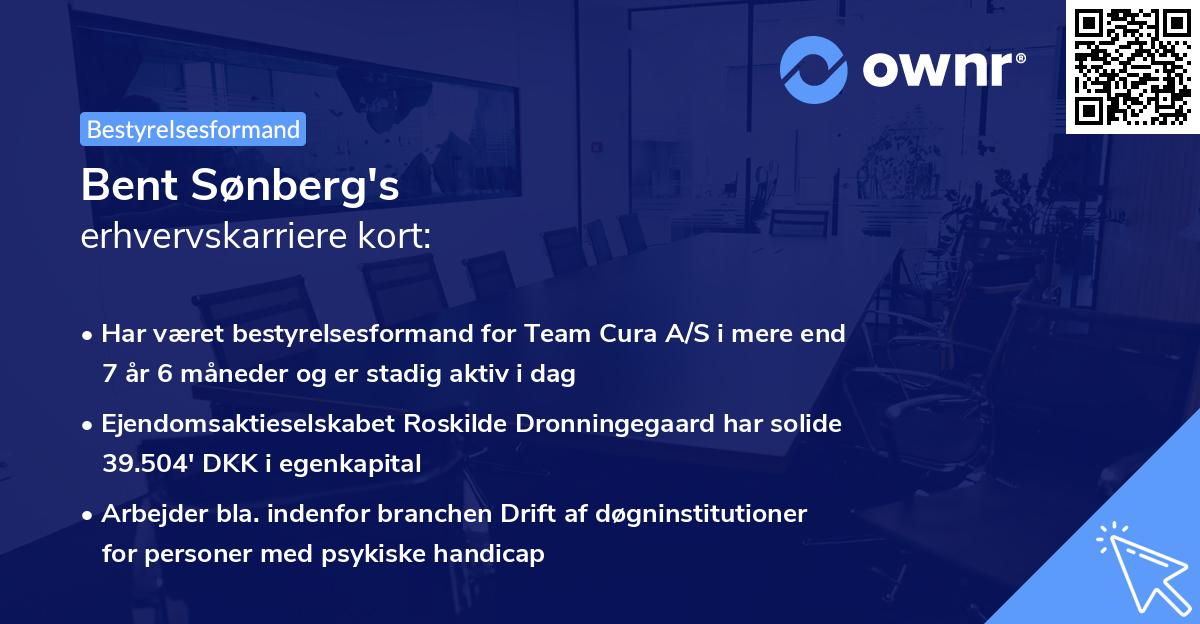 Bent Sønberg's erhvervskarriere kort