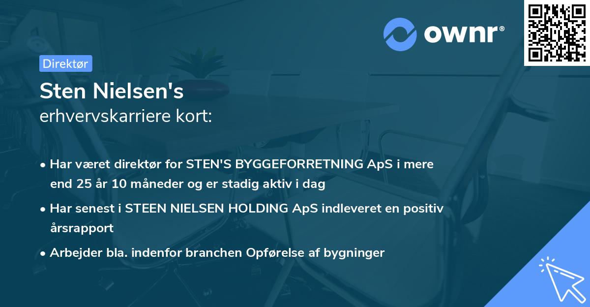 Sten Nielsen's erhvervskarriere kort