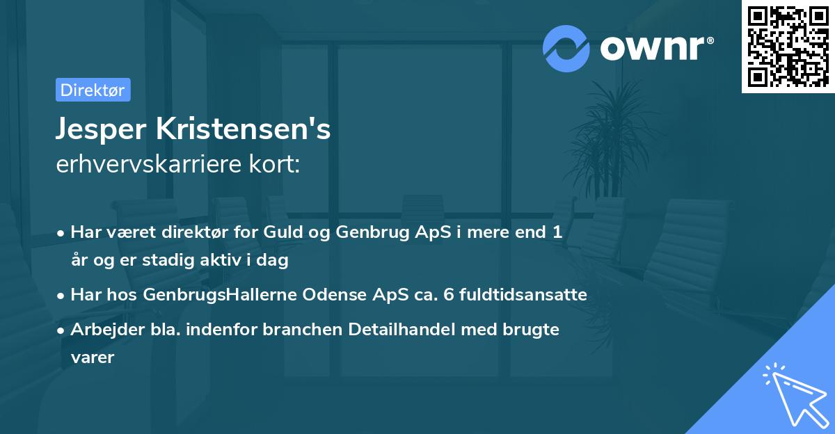 Jesper Kristensen's erhvervskarriere kort