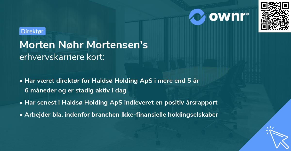 Morten Nøhr Mortensen's erhvervskarriere kort