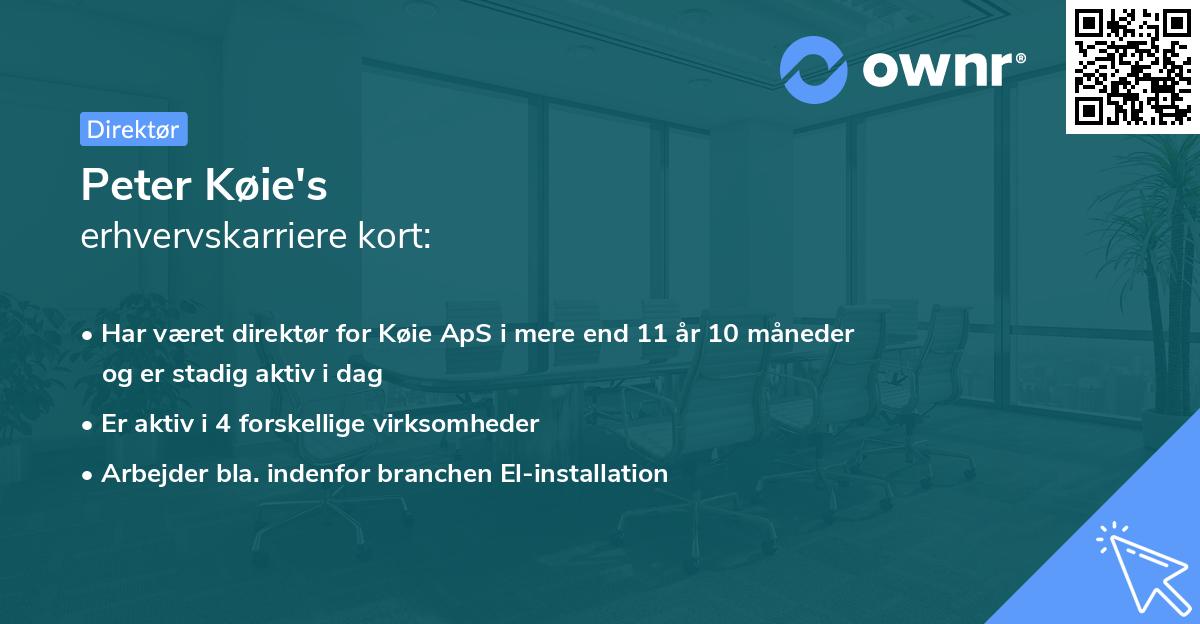 Peter Køie's erhvervskarriere kort