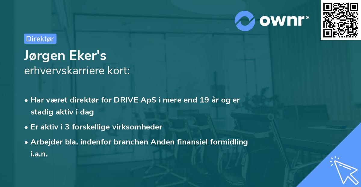 Jørgen Eker's erhvervskarriere kort
