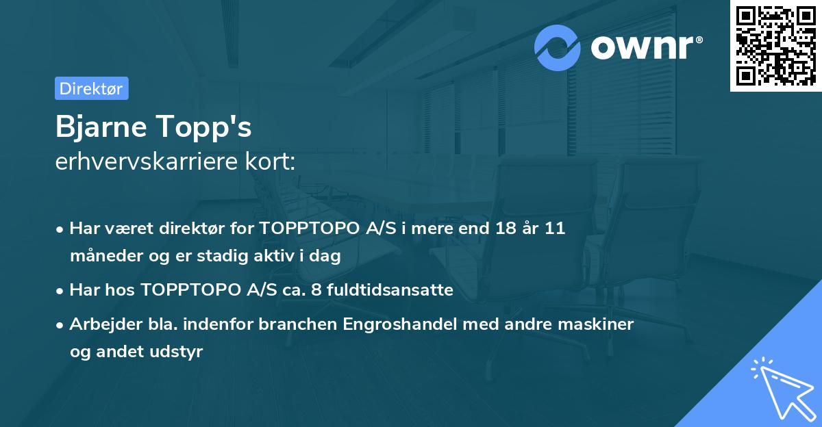 Bjarne Topp's erhvervskarriere kort