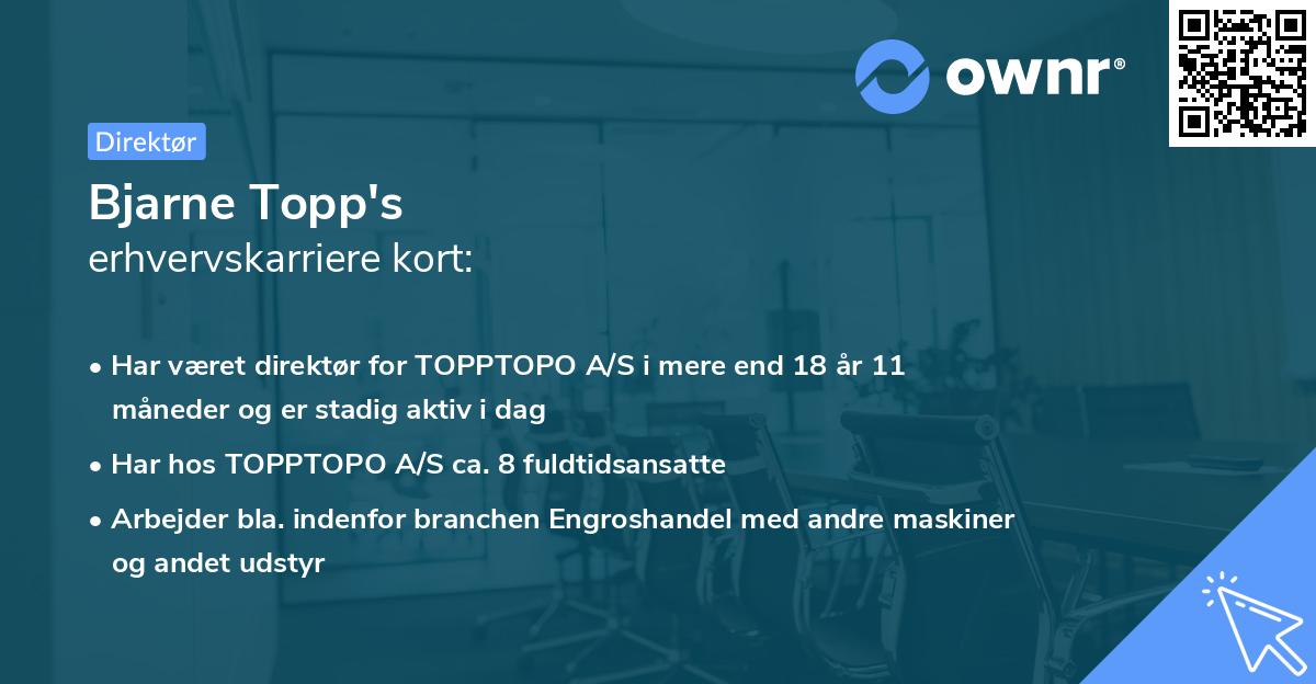 Bjarne Topp's erhvervskarriere kort
