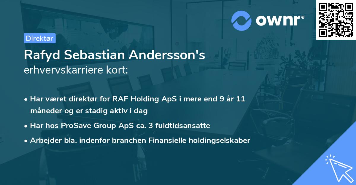 Rafyd Sebastian Andersson's erhvervskarriere kort