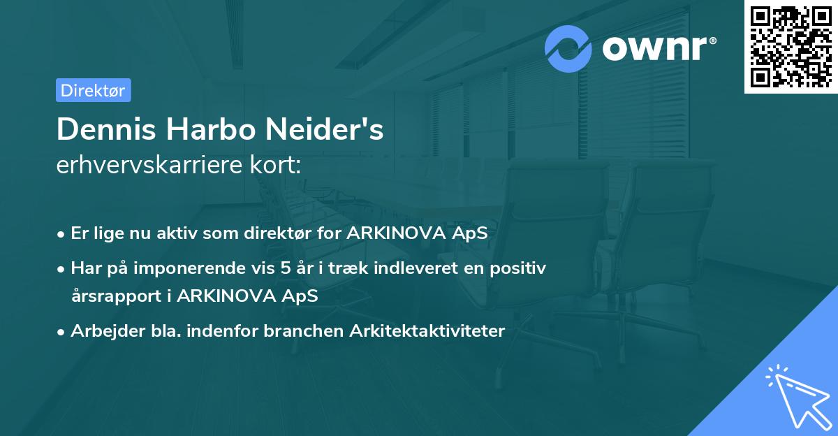 Dennis Harbo Neider's erhvervskarriere kort