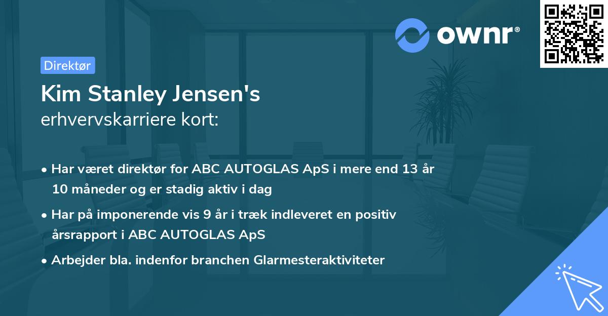 Kim Stanley Jensen's erhvervskarriere kort