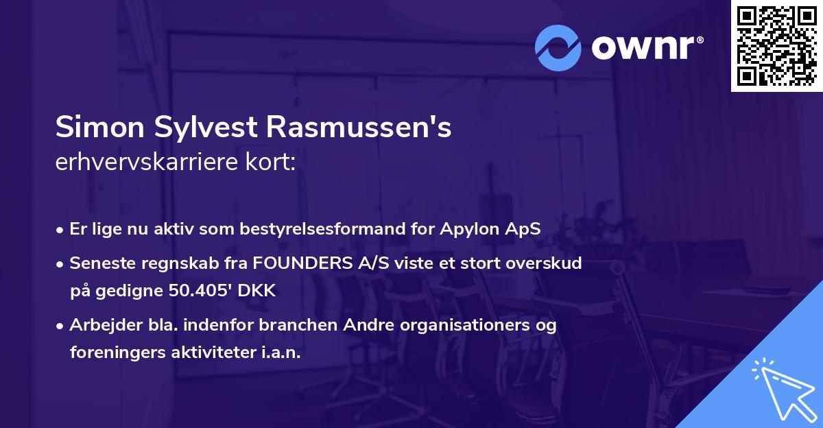 Simon Sylvest Rasmussen's erhvervskarriere kort