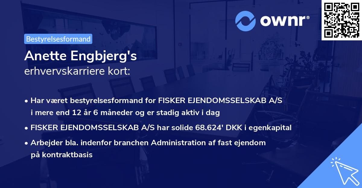 Anette Engbjerg's erhvervskarriere kort