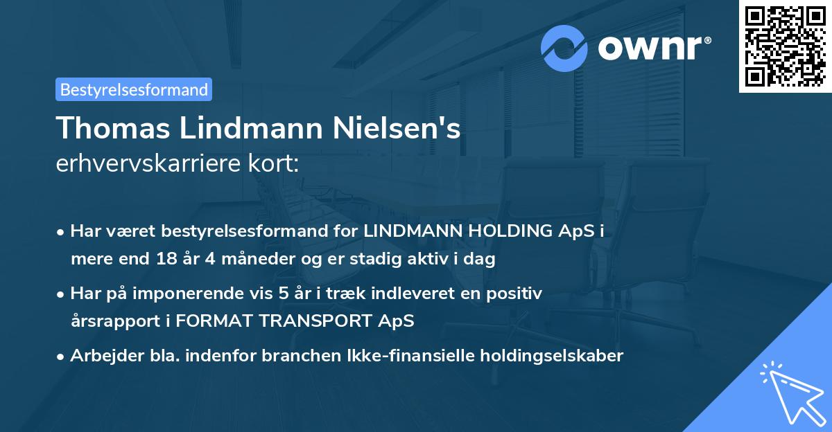 Thomas Lindmann Nielsen's erhvervskarriere kort