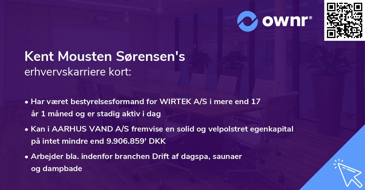 Kent Mousten Sørensen's erhvervskarriere kort