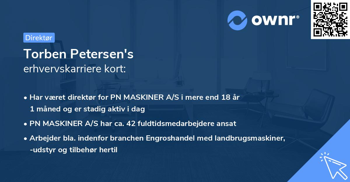 Torben Petersen's erhvervskarriere kort