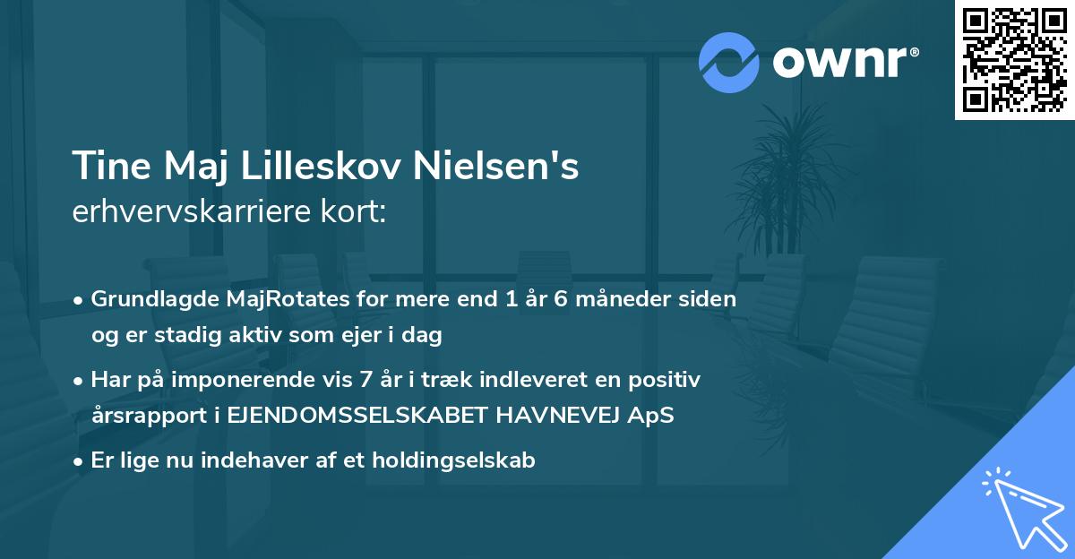 Tine Maj Lilleskov Nielsen's erhvervskarriere kort