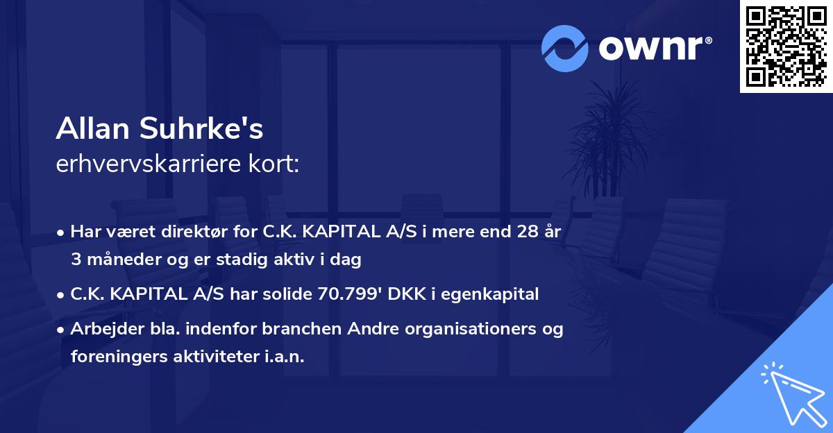 Allan Suhrke's erhvervskarriere kort