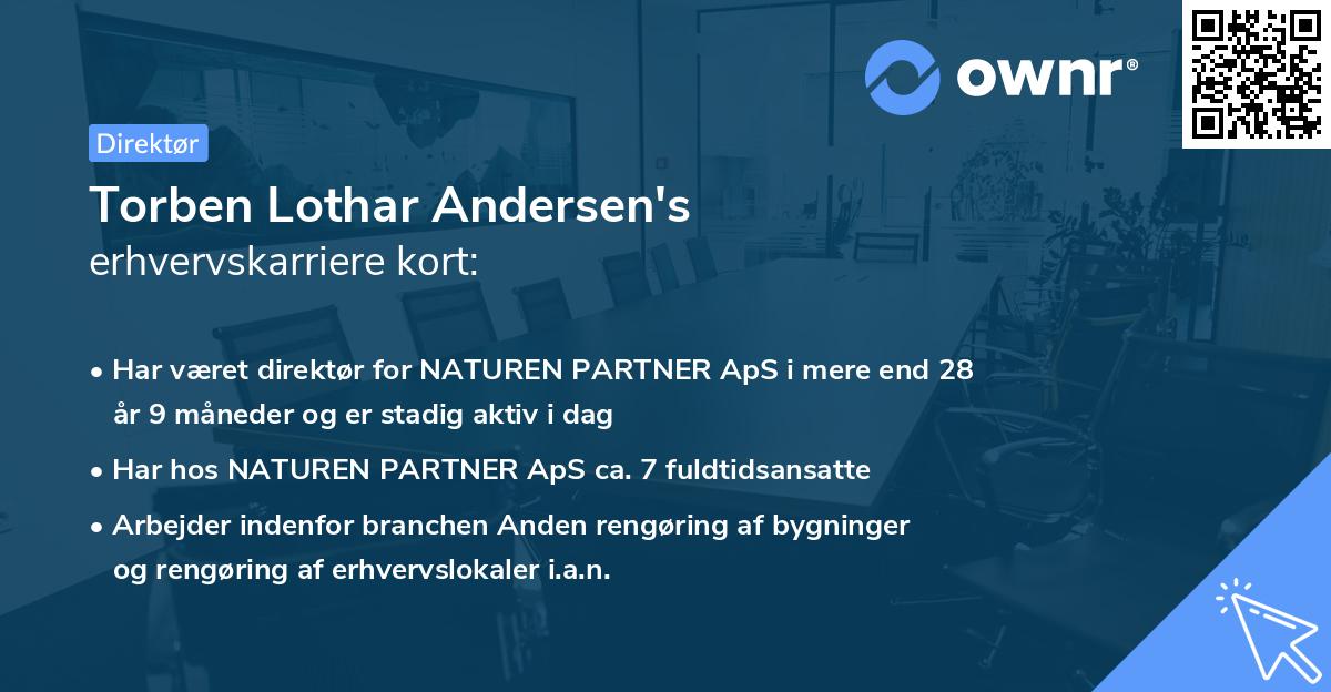 Torben Lothar Andersen's erhvervskarriere kort