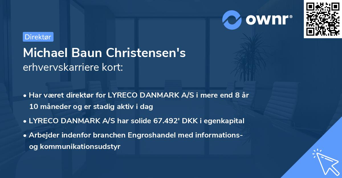 Michael Baun Christensen's erhvervskarriere kort