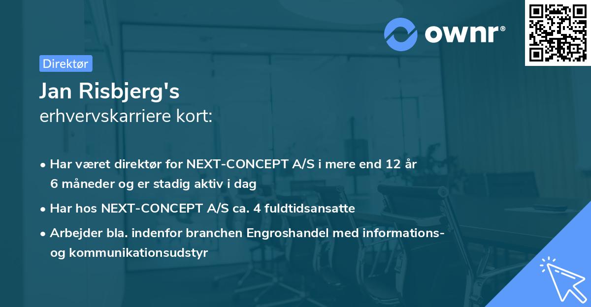 Jan Risbjerg's erhvervskarriere kort