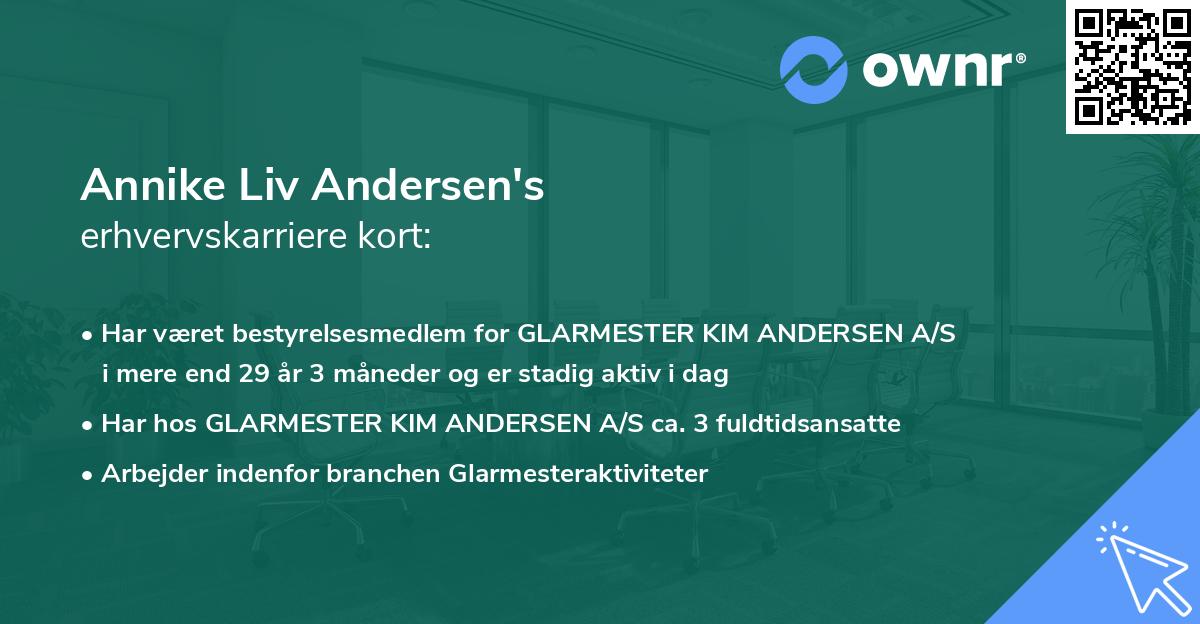Annike Liv Andersen's erhvervskarriere kort