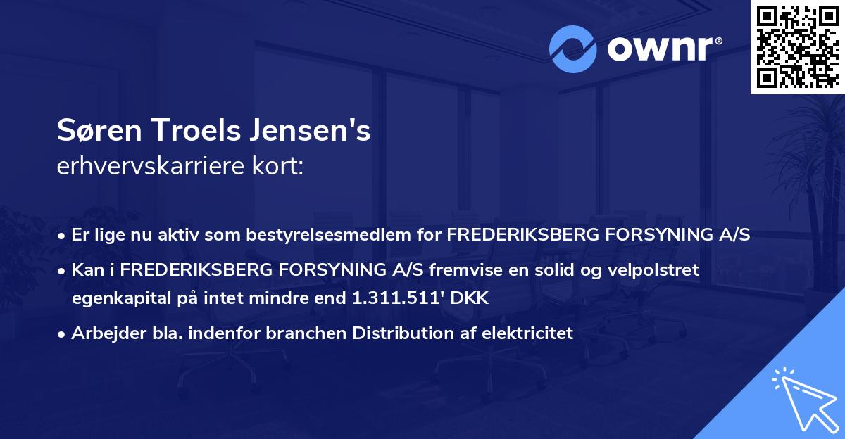 Søren Troels Jensen's erhvervskarriere kort