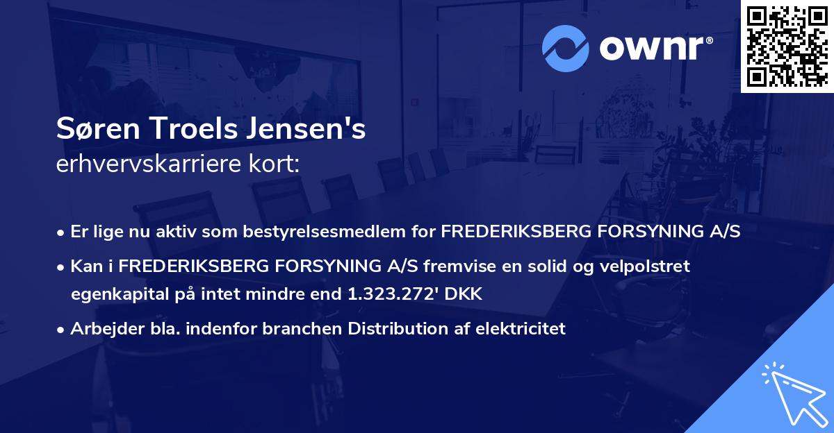 Søren Troels Jensen's erhvervskarriere kort