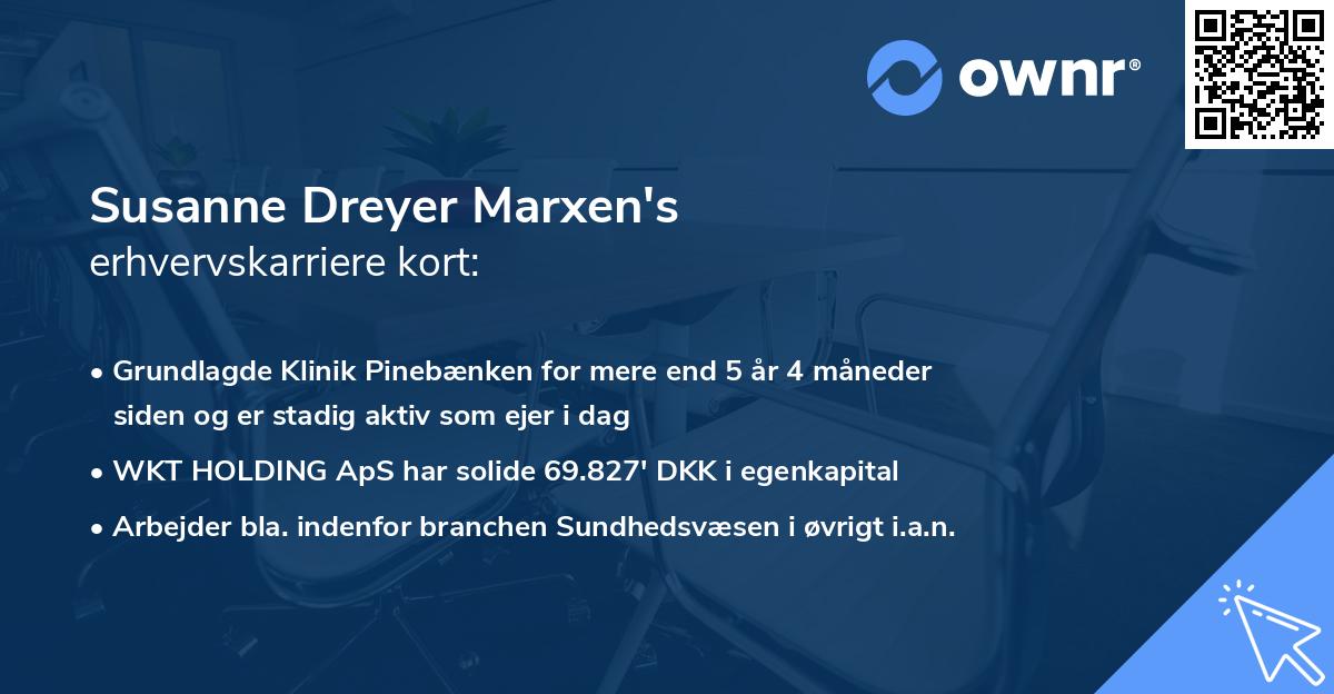 Susanne Dreyer Marxen's erhvervskarriere kort