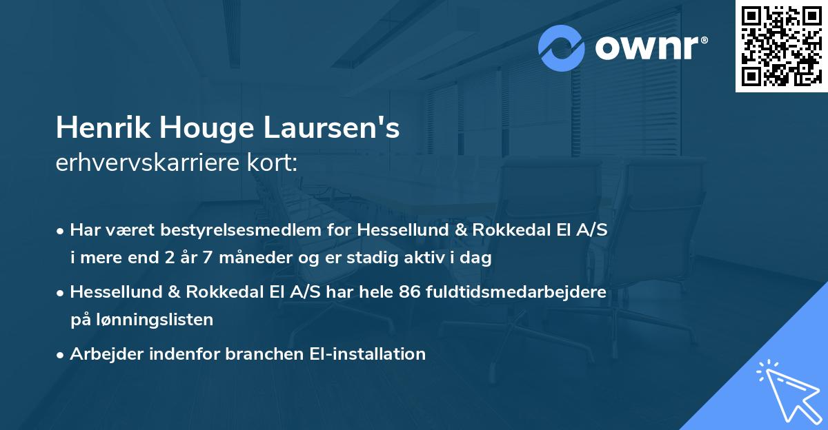 Henrik Houge Laursen's erhvervskarriere kort