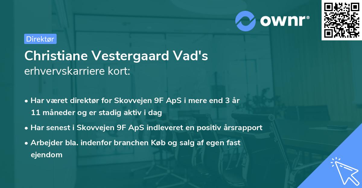 Christiane Vestergaard Vad's erhvervskarriere kort
