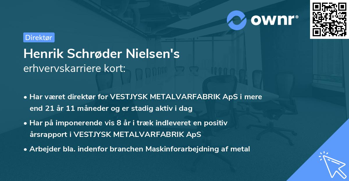 Henrik Schrøder Nielsen's erhvervskarriere kort